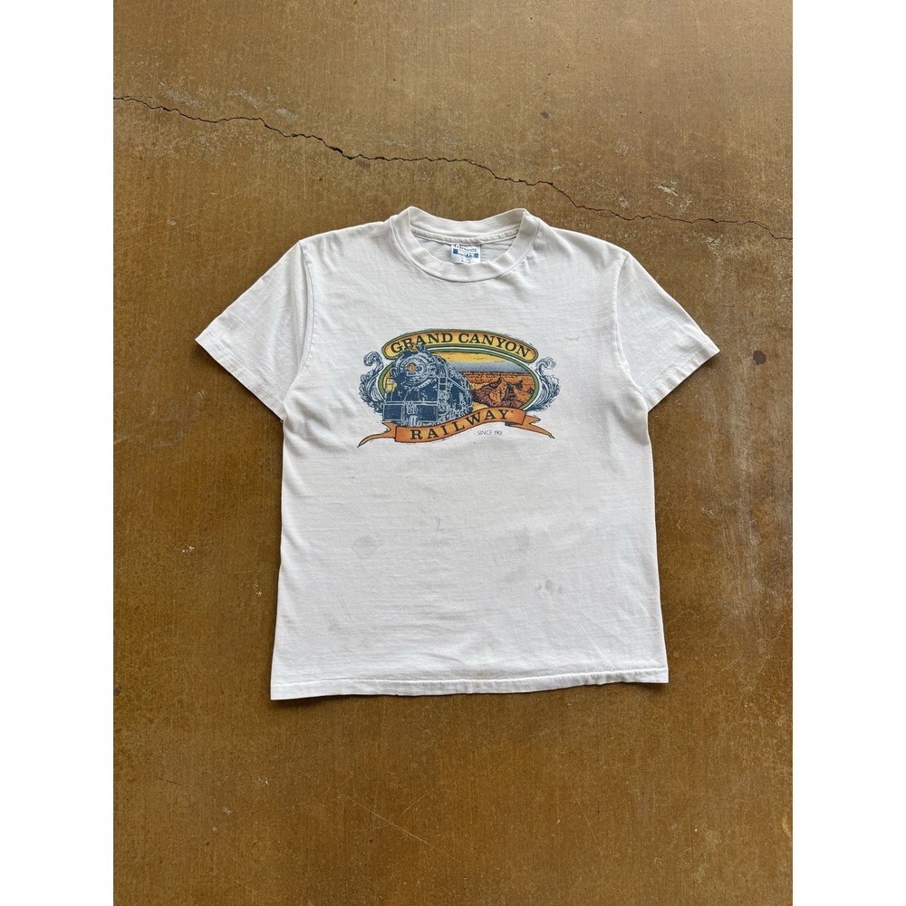 VTG 80s Distressed Grand Canyon Railway Hiking Arizona National Park T-Shirt (M)